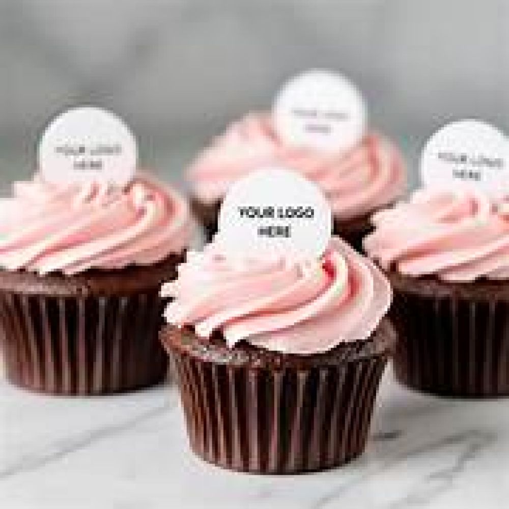 Cupcake mit Firmenlogo
